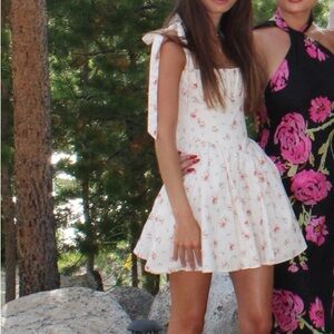 Oh Polly White Floral Mini Dress